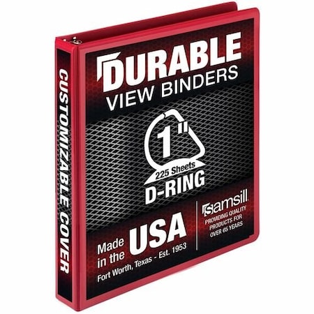 Samsill Binder, D-Rings, 225-Sht Capacity, 1inCap, RD SAM16433